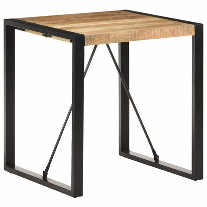 321596 vidaXL Dining Table 70x70x75 cm Solid Rough Mango Wood