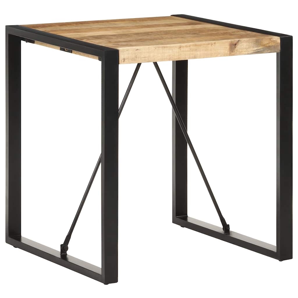 321596 vidaXL Dining Table 70x70x75 cm Solid Rough Mango Wood