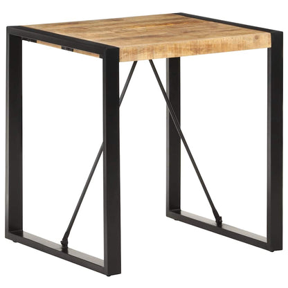 321596 vidaXL Dining Table 70x70x75 cm Solid Rough Mango Wood