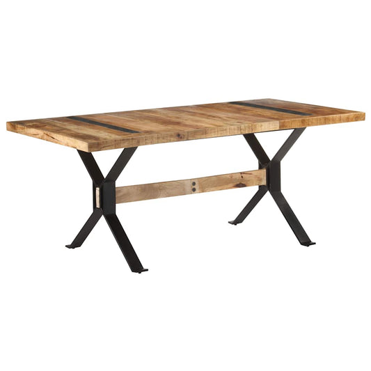 Dining Table | Natural wood | Rough mango wood, powder-coated steel