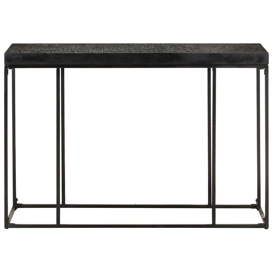 Console Table | Black | Solid Acacia and Mango Wood, Powder-Coated Steel