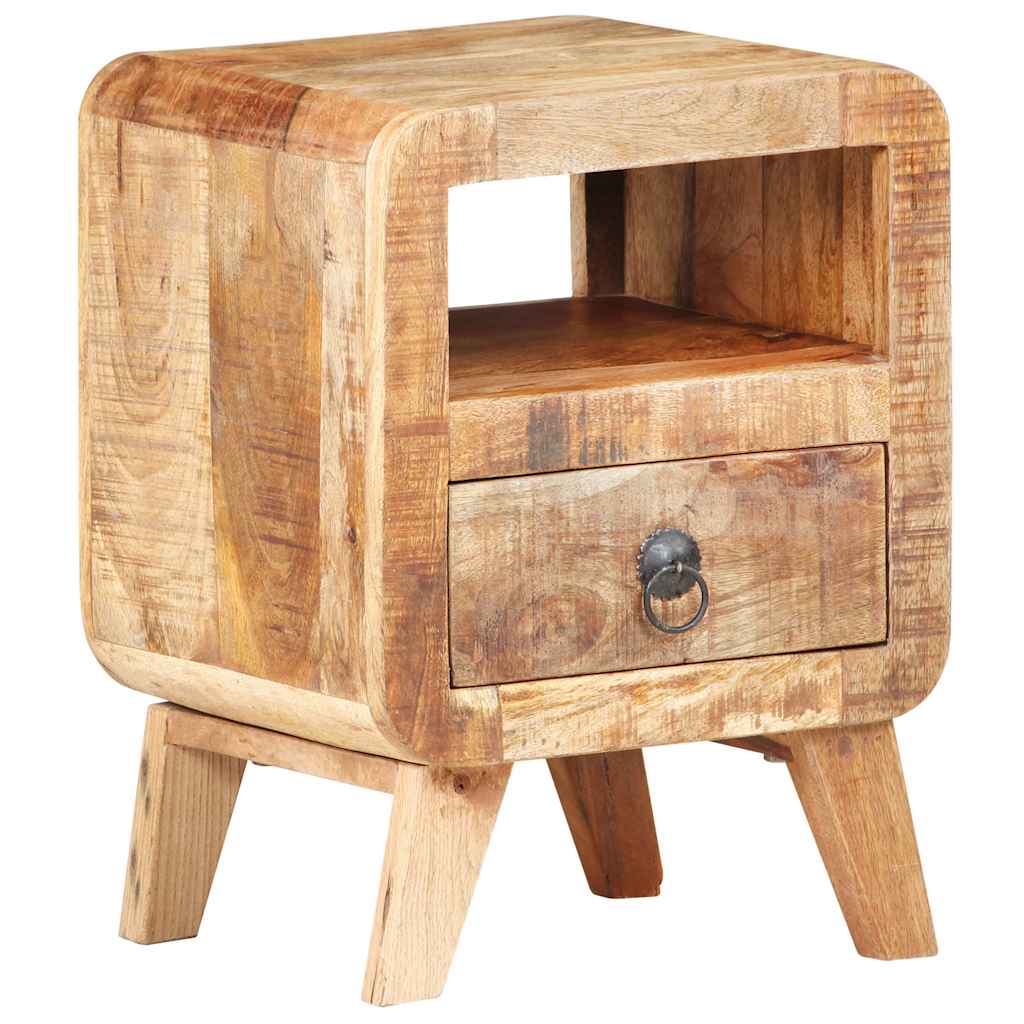 321616 vidaXL Bedside Cabinet 30x30x41 cm Rough Mango Wood