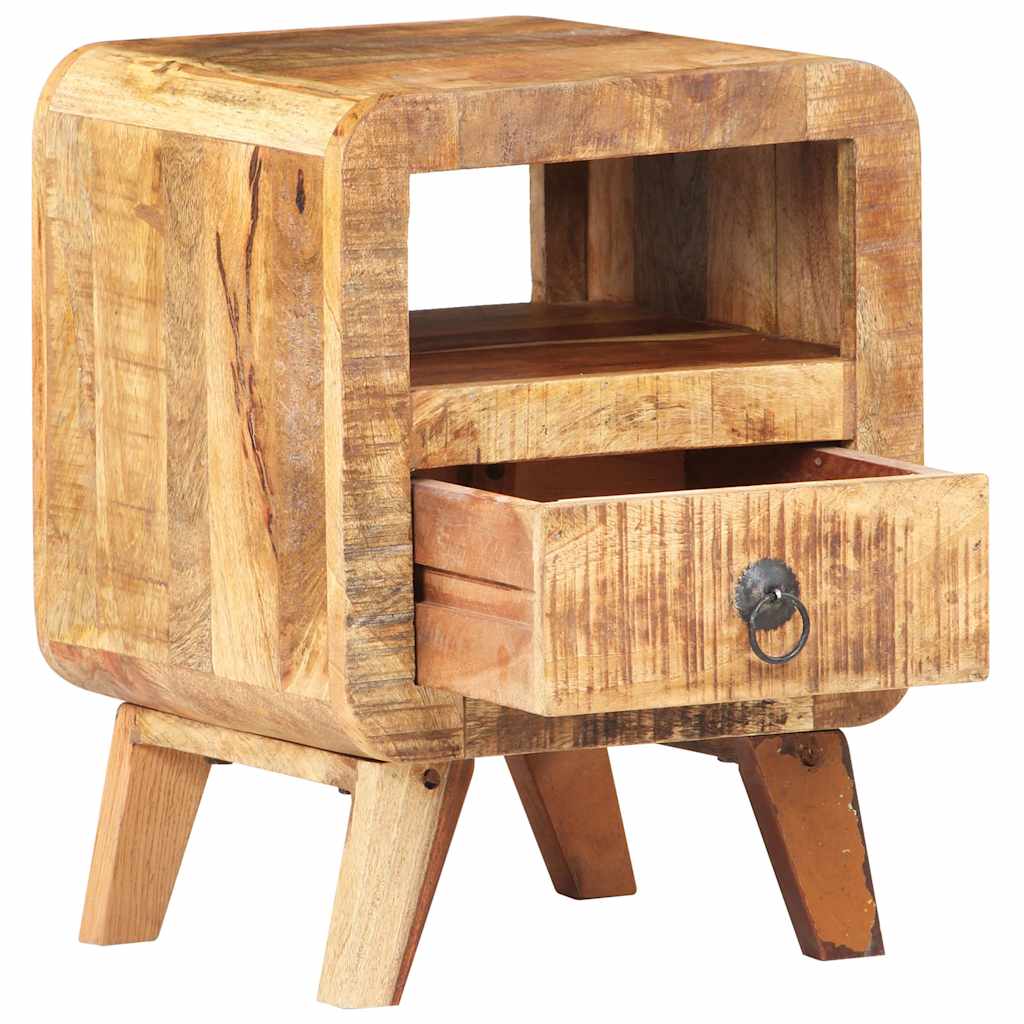 321616 vidaXL Bedside Cabinet 30x30x41 cm Rough Mango Wood