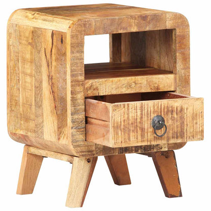 321616 vidaXL Bedside Cabinet 30x30x41 cm Rough Mango Wood