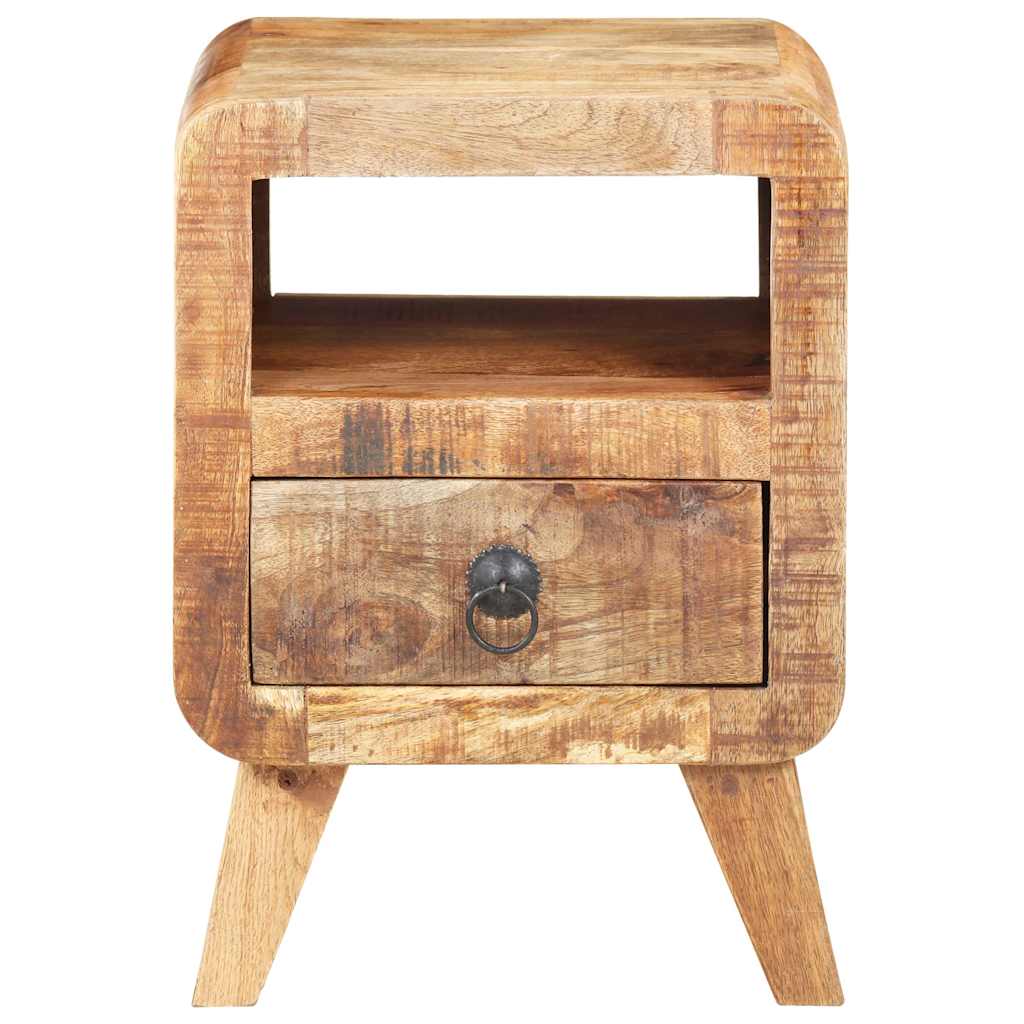 321616 vidaXL Bedside Cabinet 30x30x41 cm Rough Mango Wood