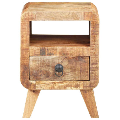 321616 vidaXL Bedside Cabinet 30x30x41 cm Rough Mango Wood