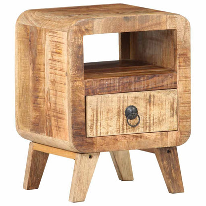 321616 vidaXL Bedside Cabinet 30x30x41 cm Rough Mango Wood