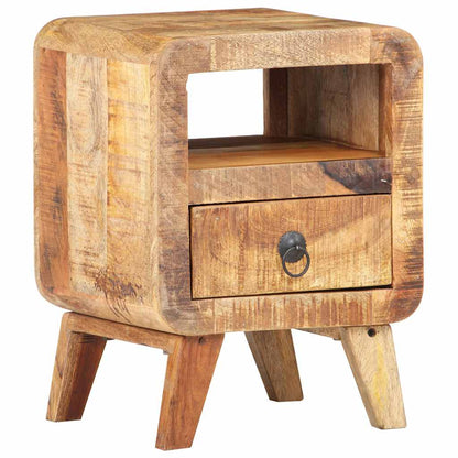 321616 vidaXL Bedside Cabinet 30x30x41 cm Rough Mango Wood