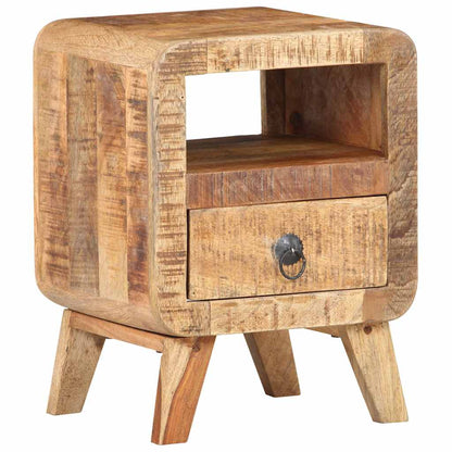 321616 vidaXL Bedside Cabinet 30x30x41 cm Rough Mango Wood