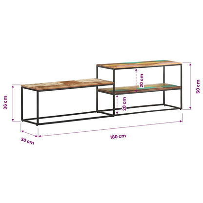 TV Cabinet 180x30x50 cm Solid Reclaimed Wood