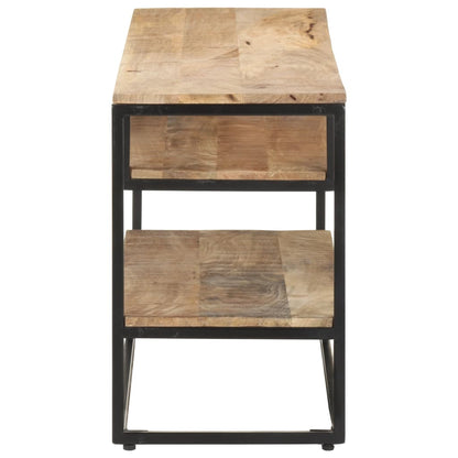TV Cabinet 130x30x45 cm Rough Mango Wood