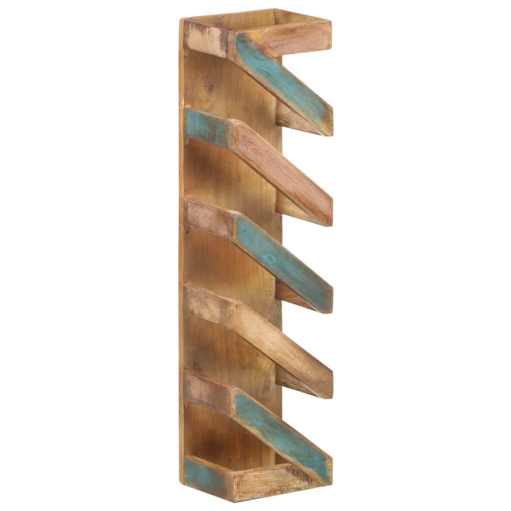 Wine Rack for 5 Bottles Solid Reclaimed Wood