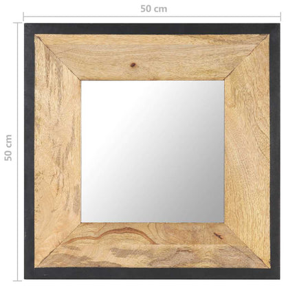 321629 vidaXL Mirror 50x50 cm Solid Mango Wood