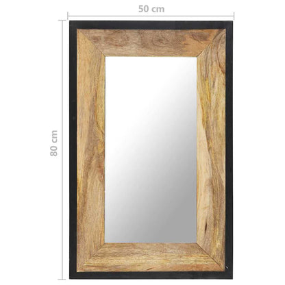 321630 vidaXL Mirror 80x50 cm Solid Mango Wood