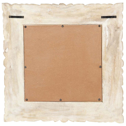 321632 vidaXL Mirror White 50x50 cm Solid Mango Wood