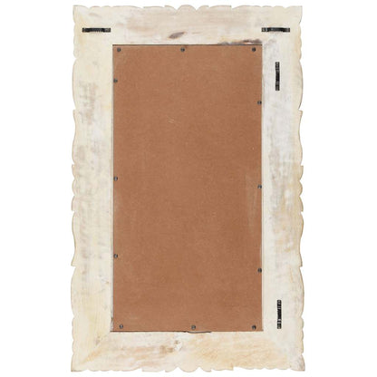 Mirror | White | Solid mango wood | Medium | Decorative Inlays | Mirror