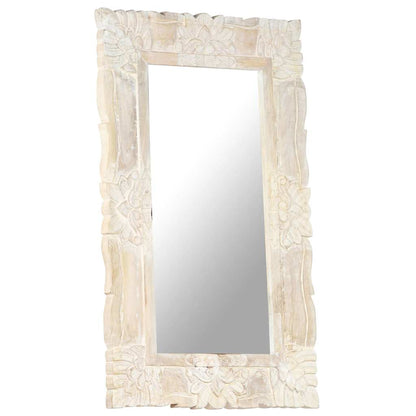 Mirror | White | Solid mango wood | Medium | Decorative Inlays | Mirror