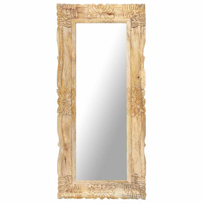 321637 vidaXL Mirror 110x50 cm Solid Mango Wood