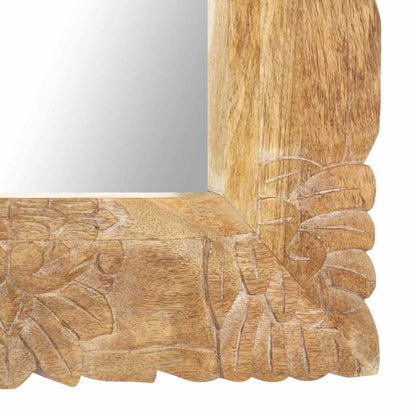 321637 vidaXL Mirror 110x50 cm Solid Mango Wood