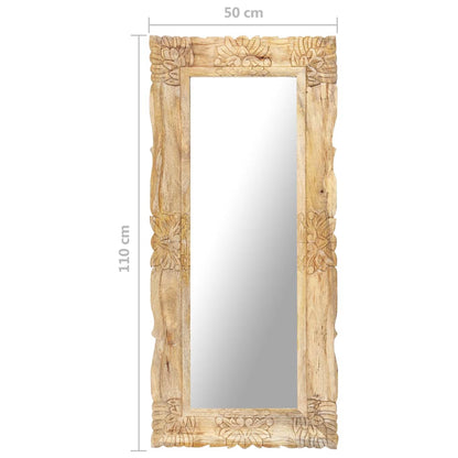 321637 vidaXL Mirror 110x50 cm Solid Mango Wood