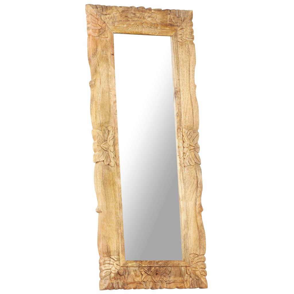 321637 vidaXL Mirror 110x50 cm Solid Mango Wood