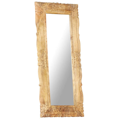 321637 vidaXL Mirror 110x50 cm Solid Mango Wood