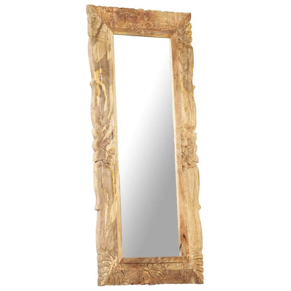 321637 vidaXL Mirror 110x50 cm Solid Mango Wood