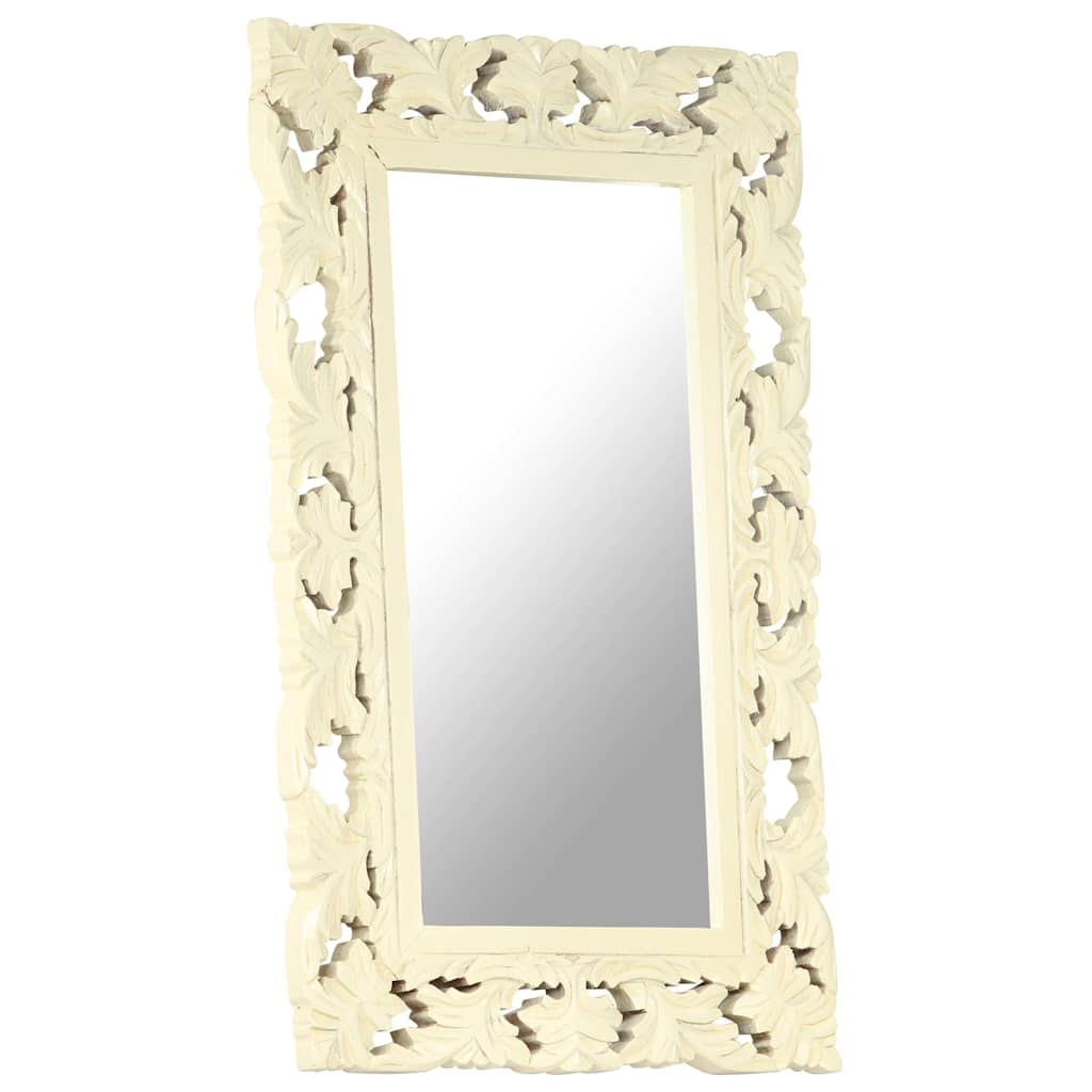 Mirror | White | Solid mango wood | Medium | Decorative Inlays | Mirror