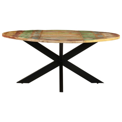 Dining Table Round 175x75 cm Solid Reclaimed Wood