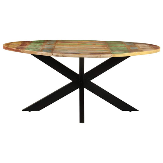 321685 vidaXL Dining Table Round 175x75 cm Solid Reclaimed Wood