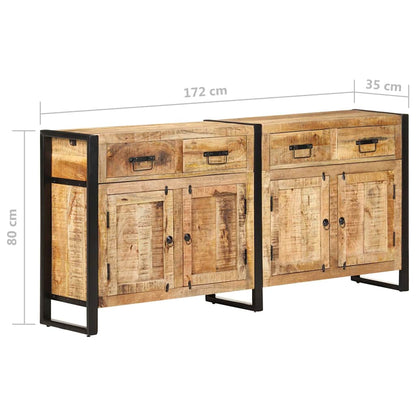 321696 vidaXL Sideboard 172x35x80 cm Solid Mango Wood