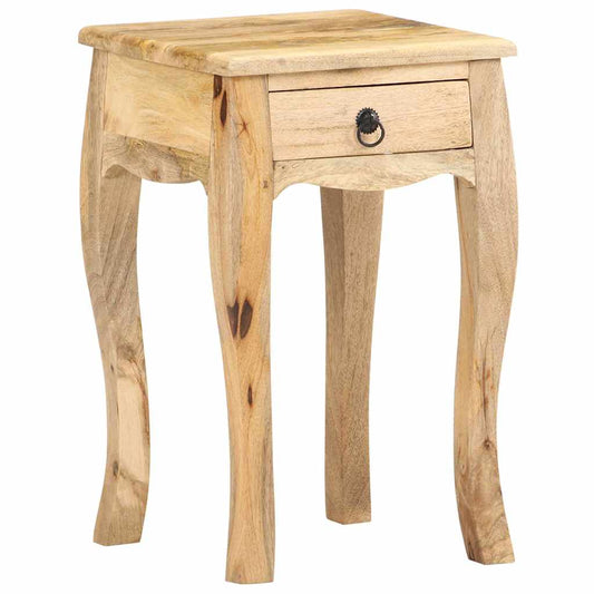 Bed Cabinet | Natural Brown | Solid Mango Wood | Compact | Bed Cabinet