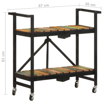 Kitchen Trolley 87x36x81 cm Solid Reclaimed Wood
