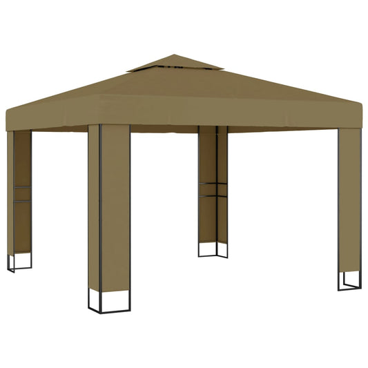 Gazebo | Taupe | Polyester with PA coating | 3x3x2.7m | Gazebo | Square