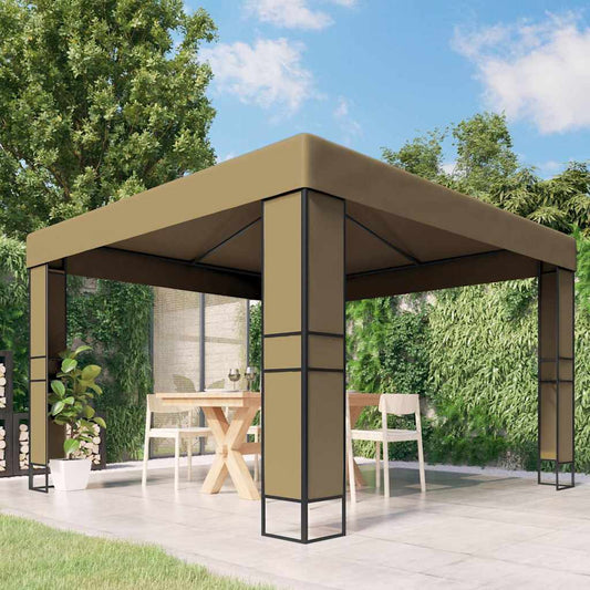 Gazebo | Taupe | Polyester with PA coating | 3x3x2.7m | Gazebo | Square