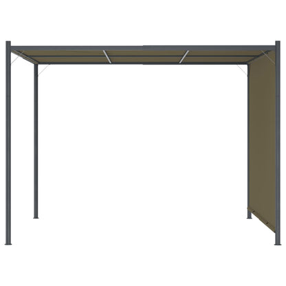 Garden Pergola with Retractable Roof 3x3 m Taupe 180 g/m²