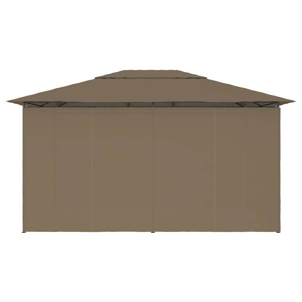 Garden Marquee with Curtains 13.1'x9.8' Taupe 0.6 oz/ft²