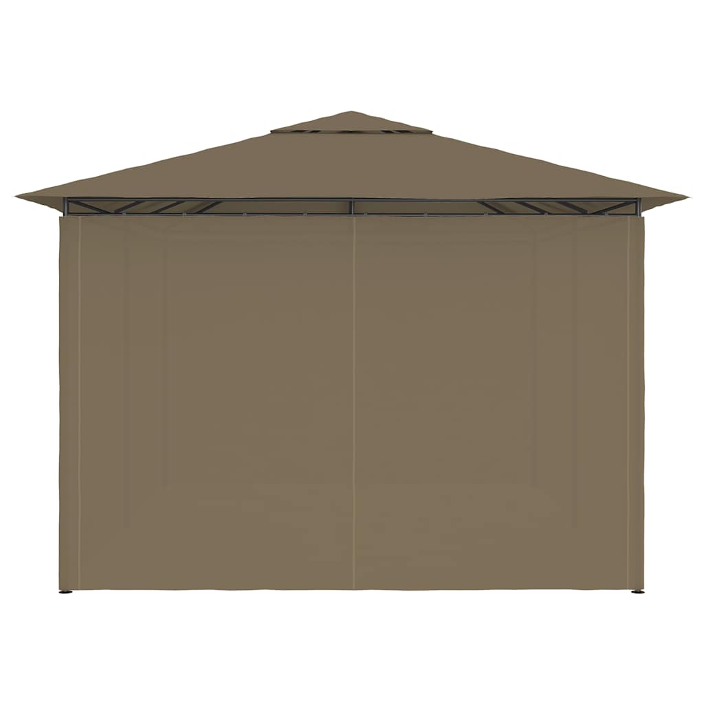 Garden Marquee with Curtains 13.1'x9.8' Taupe 0.6 oz/ft²