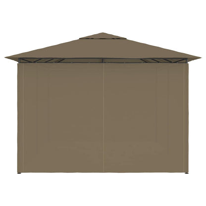 Garden Marquee with Curtains 13.1'x9.8' Taupe 0.6 oz/ft²