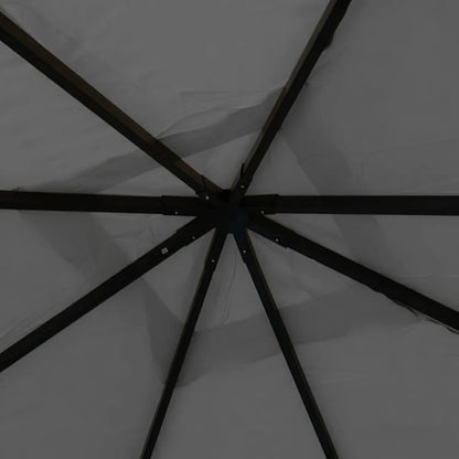 Gazebo 13.1'x13.1'x9.8'Anthracite 0.6 oz/ft²