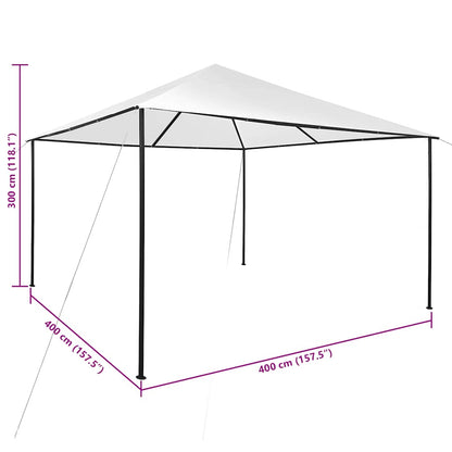 Gazebo White Oxford fabric with PA coating, steel Large