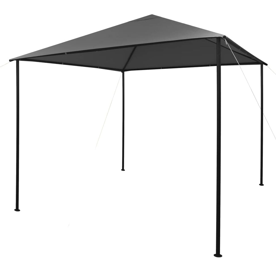 Gazebo 3x3 m Anthracite Fabric and Steel 180 g/m²