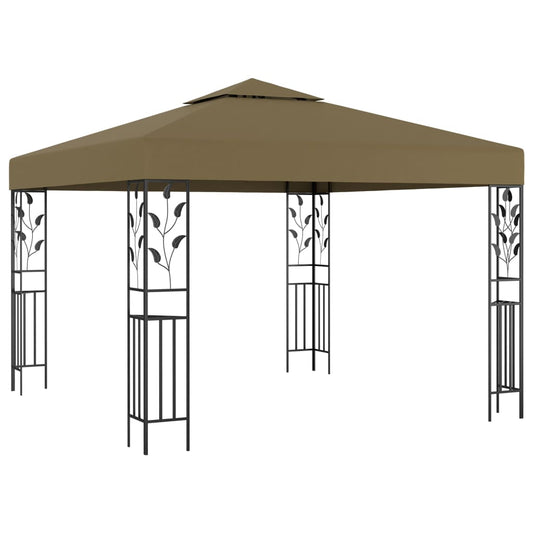 Gazebo | Taupe | Steel | 3x3 metres | UV-resistant materials | Canopy