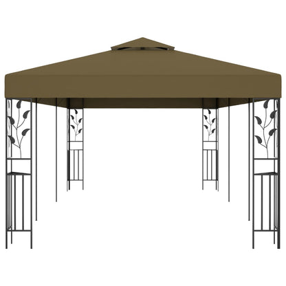 Gazebo Taupe Powder-coated steel Large Decorative Inlays Gazebo