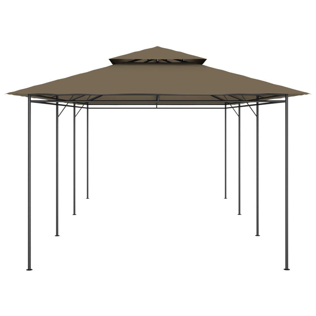 Gazebo 236.2"x117.3"x106.3" Taupe 0.6 oz/ft²
