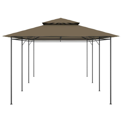 Gazebo 236.2"x117.3"x106.3" Taupe 0.6 oz/ft²