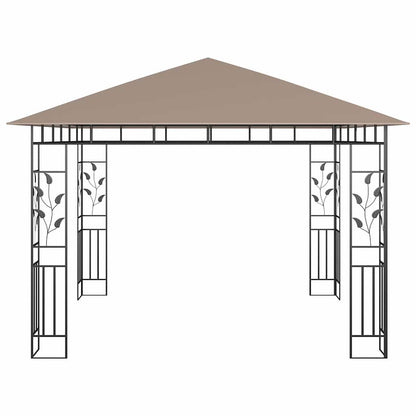 Gazebo with Mosquito Net 3x3x2.73 m Taupe 180 g/m²