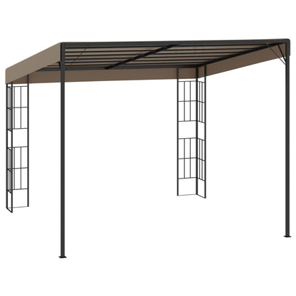 Wall-mounted Gazebo 3x3 m Taupe Fabric