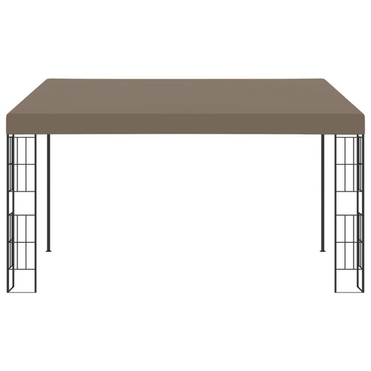 Wall-mounted Gazebo 4x3 m Taupe Fabric