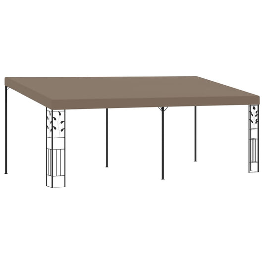 Wall-mounted Gazebo 6x3x2.5 m Taupe
